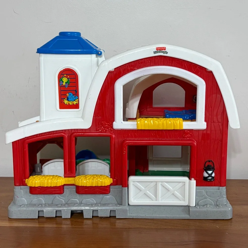 Fisher Price Little People Animal Friends 2004 Farmhouse Red Barn Playset Y4482